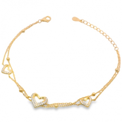 PULSEIRA PRATA DOURADA