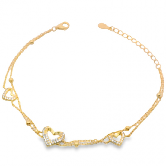 PULSEIRA PRATA DOURADA