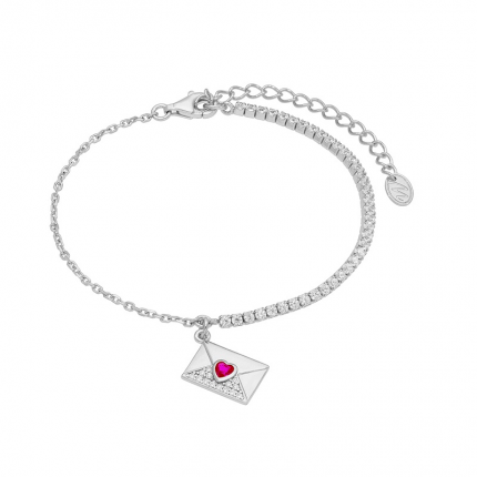 PULSEIRA PRATA RODEADA MAREA ''LOVE''