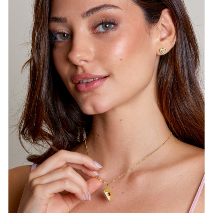 COLAR PRATA DOURADA MAREA ''LOVE''