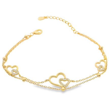 PULSEIRA PRATA DOURADA