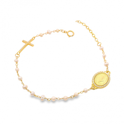 PULSEIRA PRATA RODEADA E DOURADA