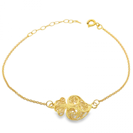 PULSEIRA PRATA DOURADA
