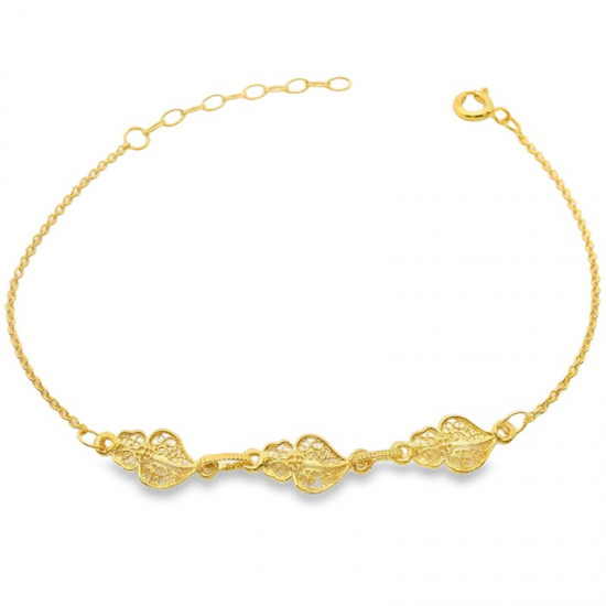 PULSEIRA PRATA DOURADA