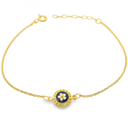 PULSEIRA PRATA DOURADA E RODEADA
