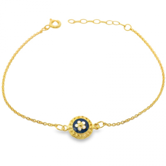 PULSEIRA PRATA DOURADA E RODEADA