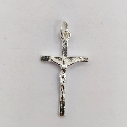 CRUCIFIXO PRATA RODEADA