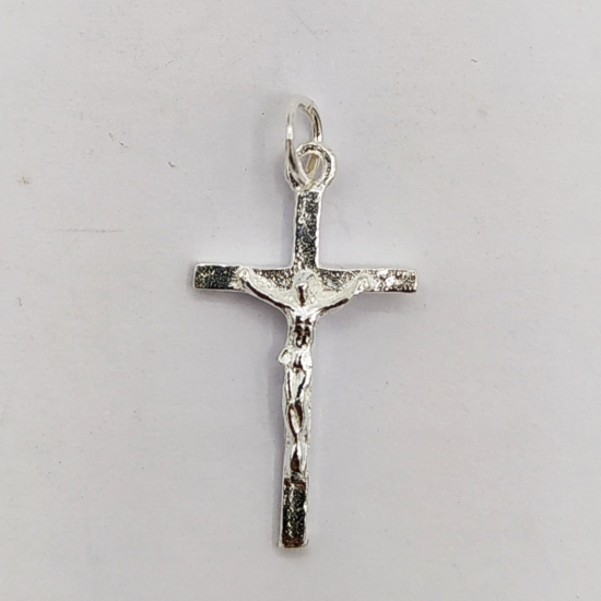 CRUCIFIXO PRATA RODEADA