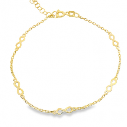PULSEIRA PRATA DOURADA