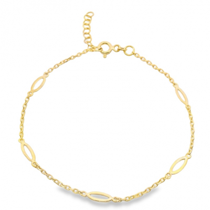 PULSEIRA PRATA DOURADA