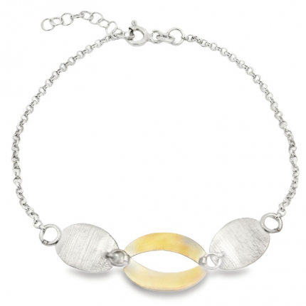 PULSEIRA PRATA DOURADA