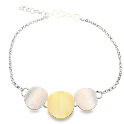 PULSEIRA PRATA DOURADA