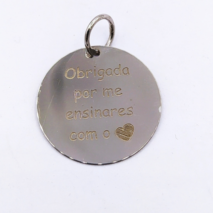 MEDALHA PRATA RODEADA