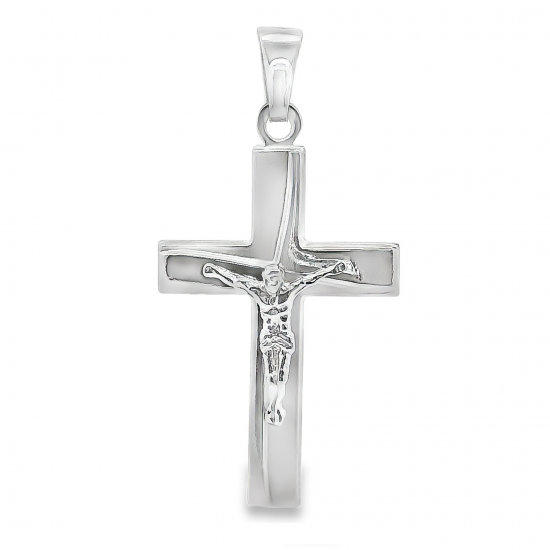 CRUCIFIXO PRATA RODEADA