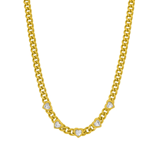 COLAR AÇO DOURADO MAREA AMORE